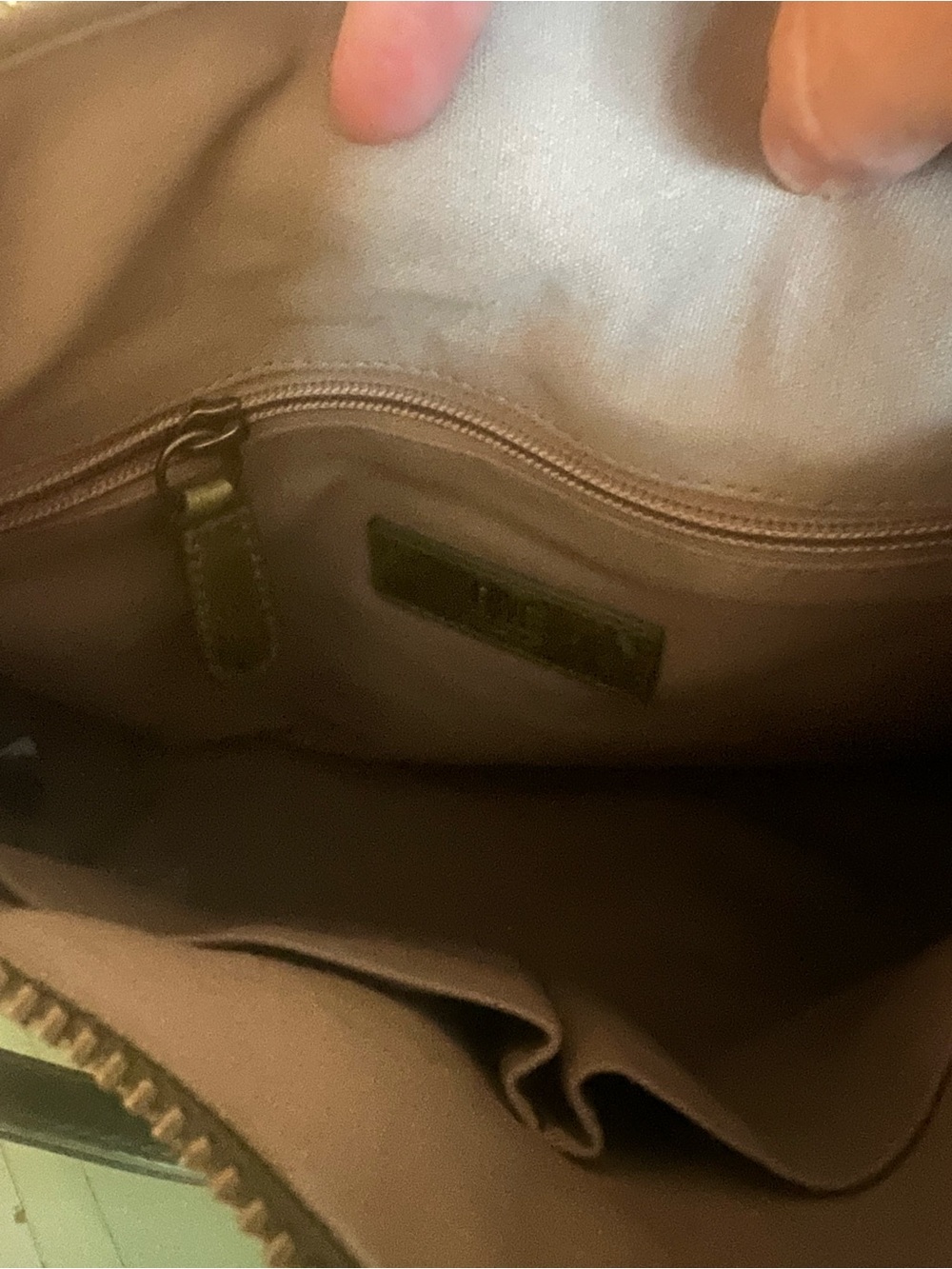 Frye Melissa Medium Crossbody Bag Green Distressed Leather Satchel Shoulder Bag - Picture 6 of 6